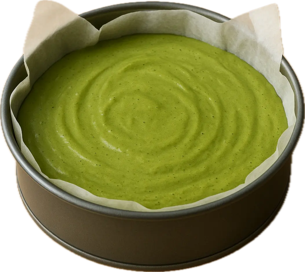 抹茶バスクチーズケーキの手順イメージ