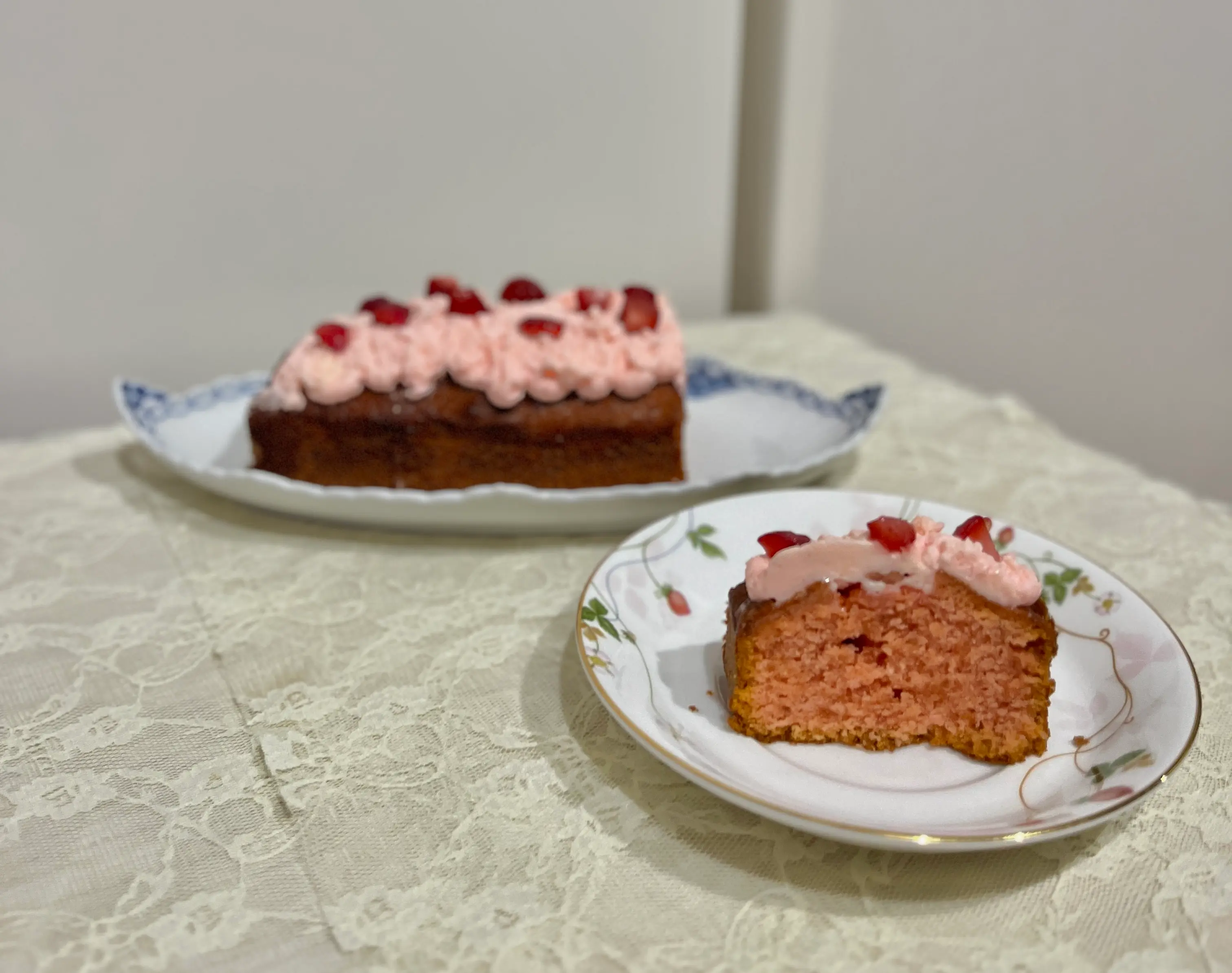 いちごのパウンドケーキの写真